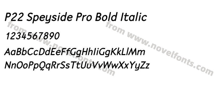 P22 Speyside Pro Bold ItalicPreview