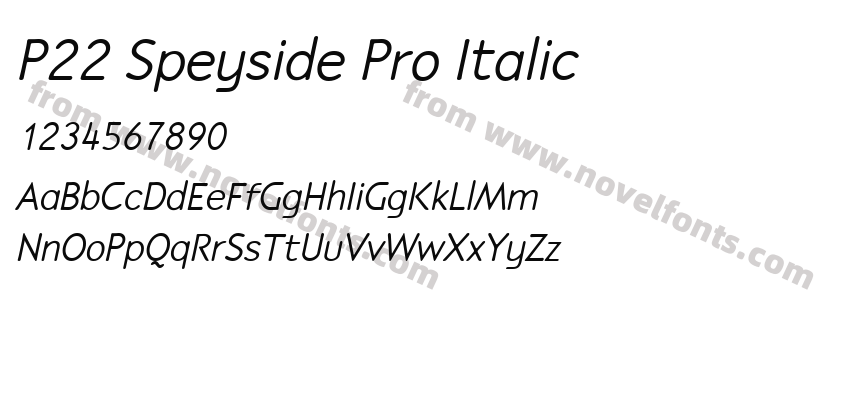 P22 Speyside Pro ItalicPreview
