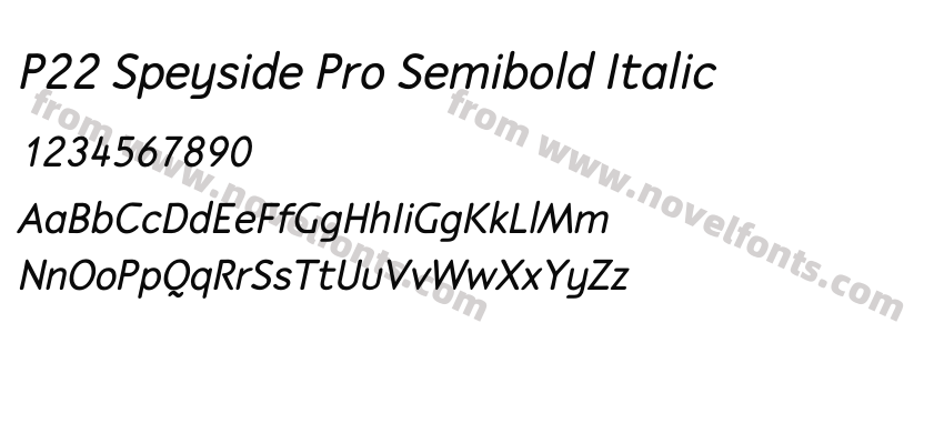P22 Speyside Pro Semibold ItalicPreview