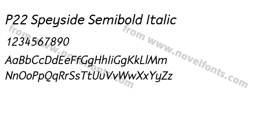 P22 Speyside Semibold ItalicPreview