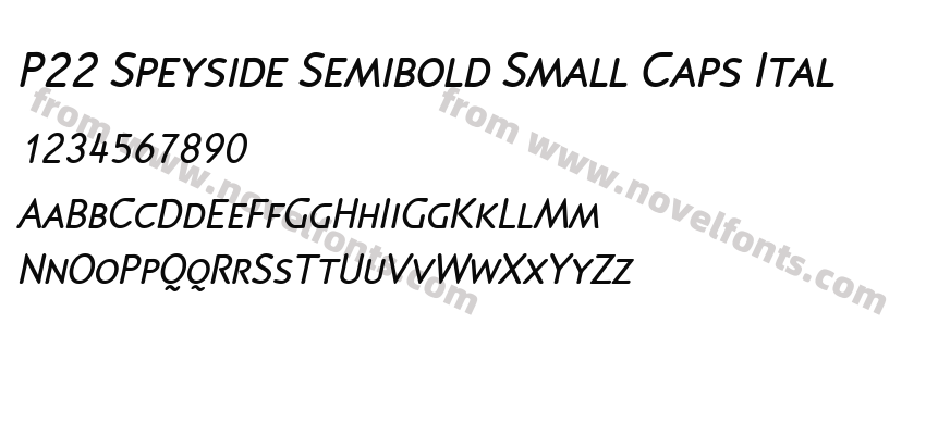 P22 Speyside Semibold Small Caps ItalPreview