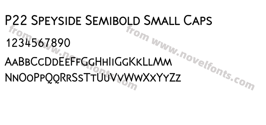 P22 Speyside Semibold Small CapsPreview