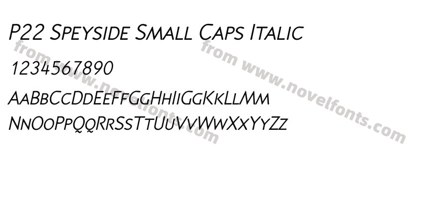 P22 Speyside Small Caps ItalicPreview