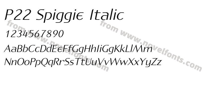 P22 Spiggie ItalicPreview