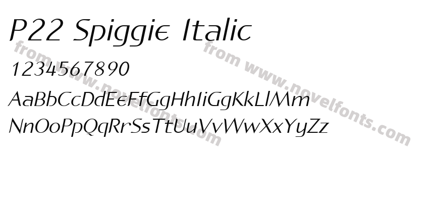 P22 Spiggie ItalicPreview