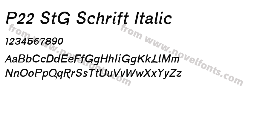 P22 StG Schrift ItalicPreview