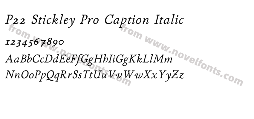 P22 Stickley Pro Caption ItalicPreview