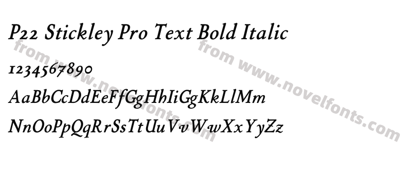 P22 Stickley Pro Text Bold ItalicPreview