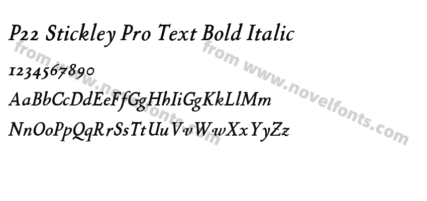 P22 Stickley Pro Text Bold ItalicPreview