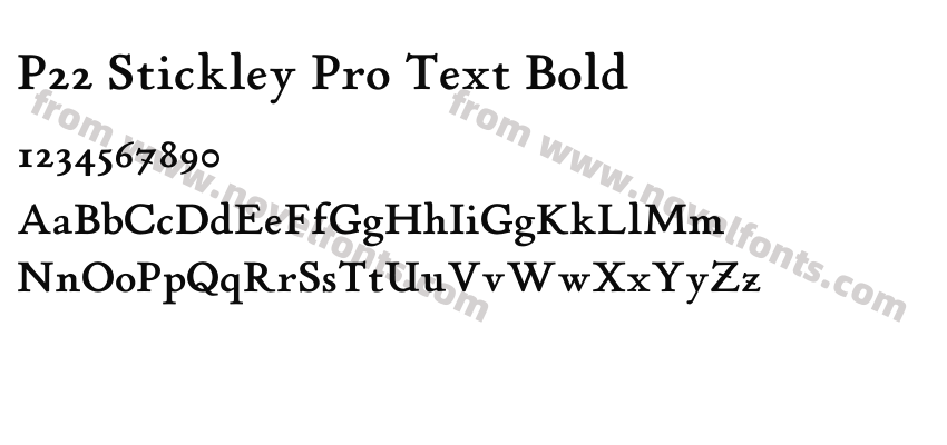 P22 Stickley Pro Text BoldPreview