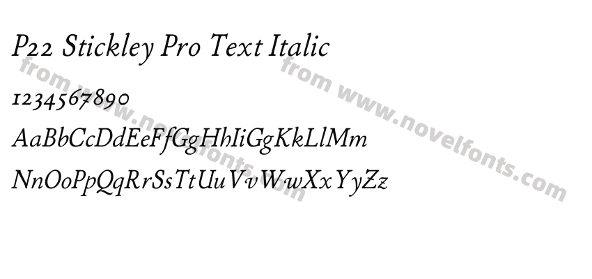 P22 Stickley Pro Text ItalicPreview