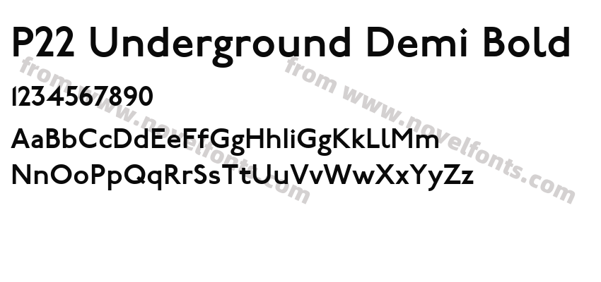 P22 Underground Demi BoldPreview