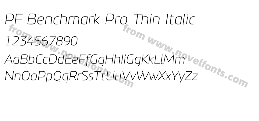 PF Benchmark Pro Thin ItalicPreview