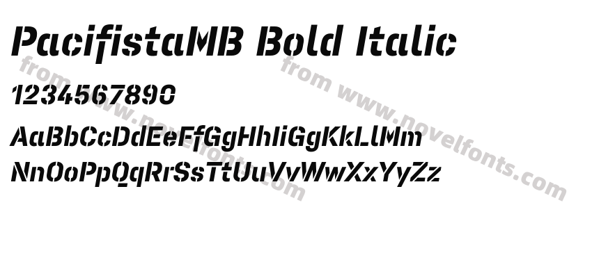 PacifistaMB Bold ItalicPreview