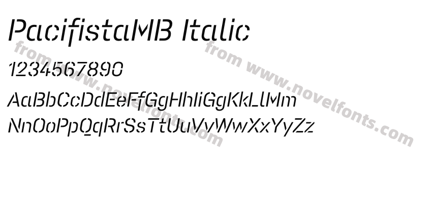 PacifistaMB ItalicPreview