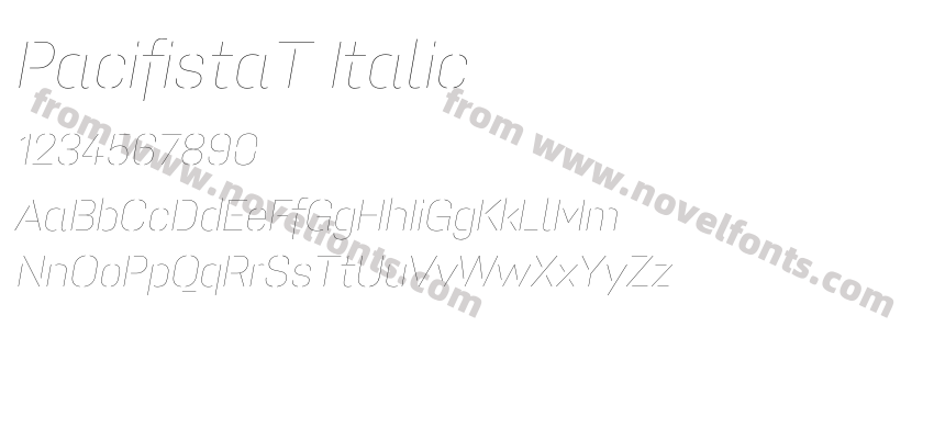 PacifistaT ItalicPreview