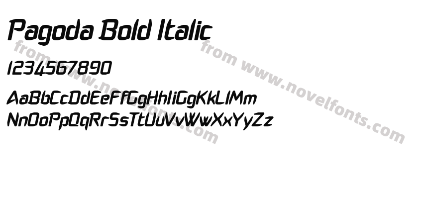 Pagoda Bold ItalicPreview