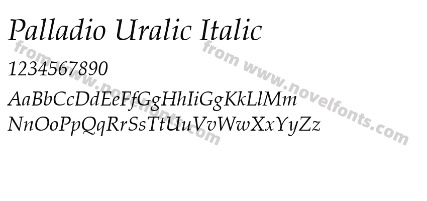 Palladio Uralic ItalicPreview