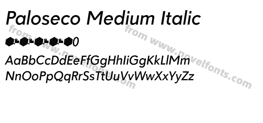 Paloseco Medium ItalicPreview
