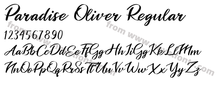 Paradise Oliver RegularPreview