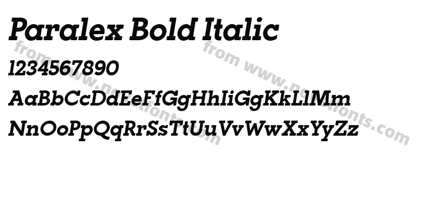 Paralex Bold ItalicPreview