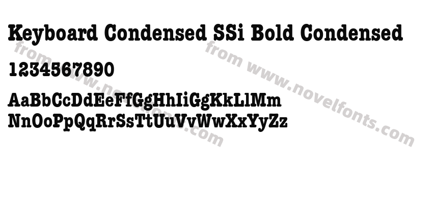 Keyboard Condensed SSi Bold CondensedPreview