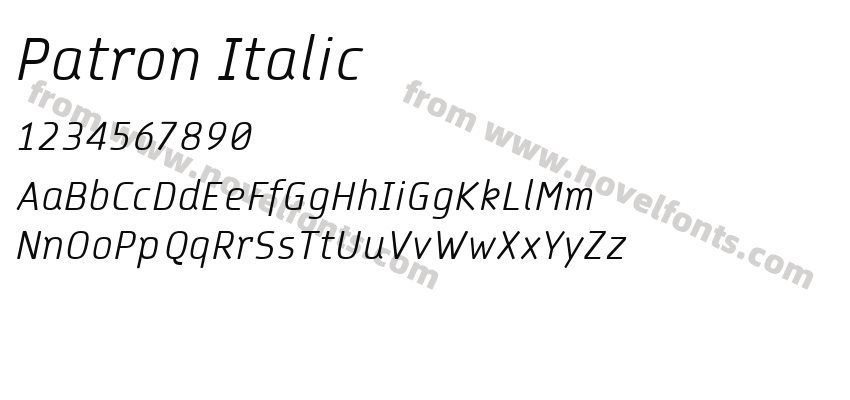 Patron ItalicPreview