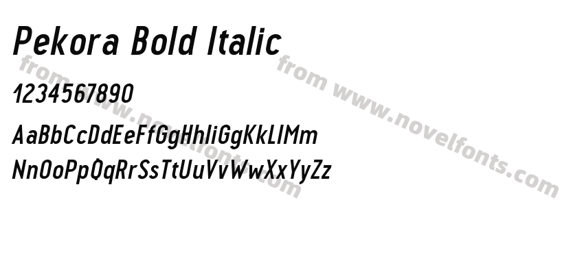 Pekora Bold ItalicPreview