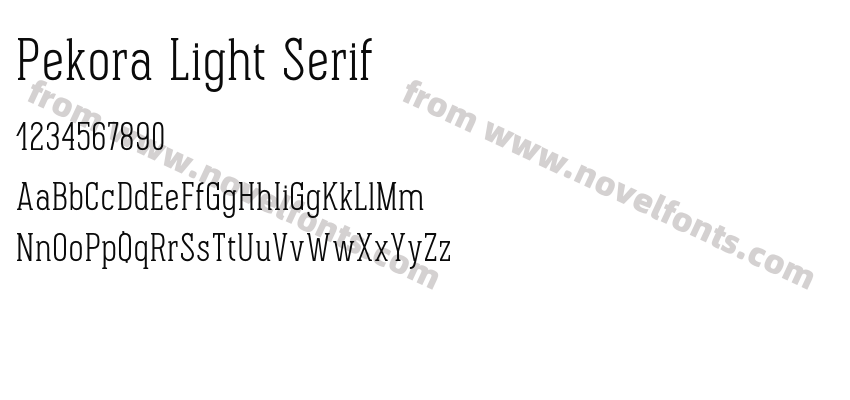 Pekora Light SerifPreview