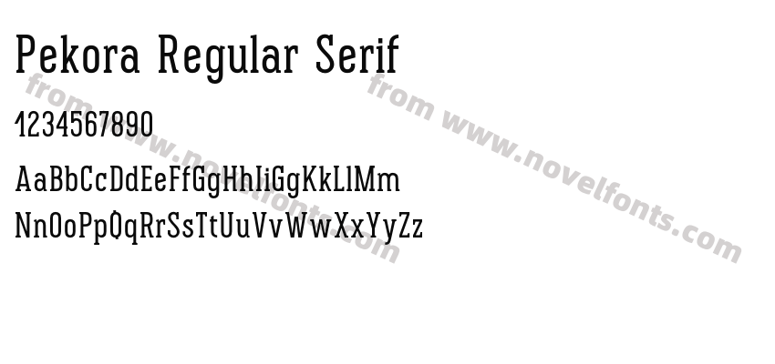Pekora Regular SerifPreview
