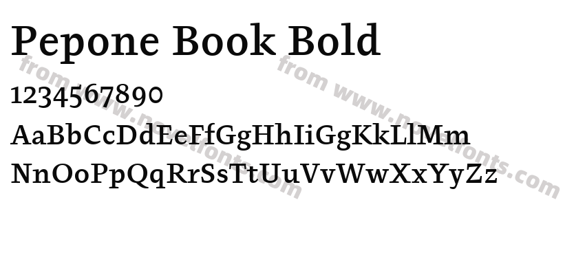 Pepone Book BoldPreview