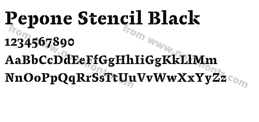 Pepone Stencil BlackPreview