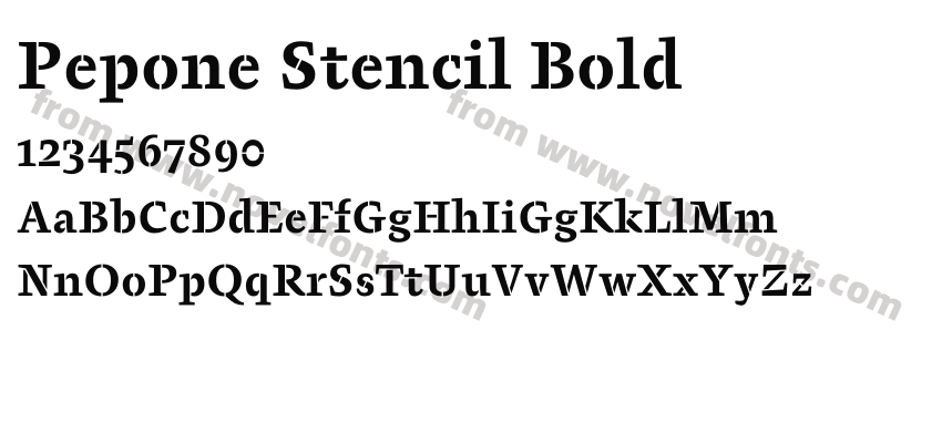 Pepone Stencil BoldPreview
