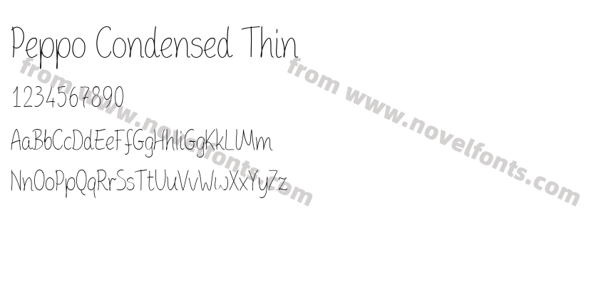 Peppo Condensed ThinPreview