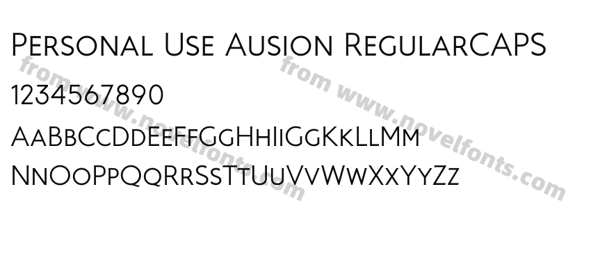 Personal Use Ausion RegularCAPSPreview