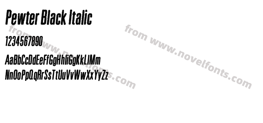 Pewter Black ItalicPreview