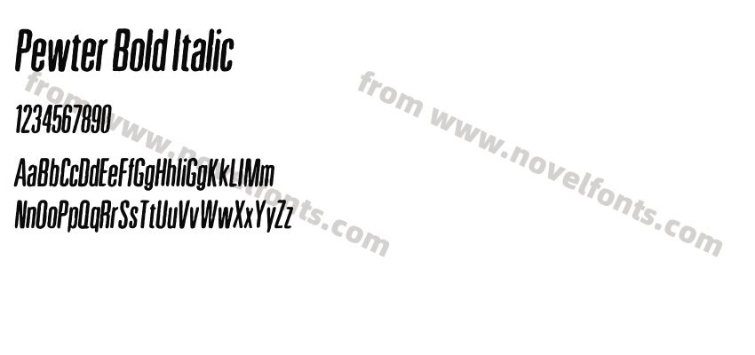 Pewter Bold ItalicPreview