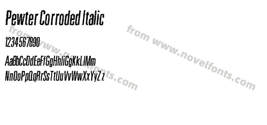 Pewter Corroded ItalicPreview