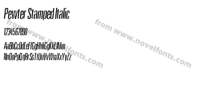 Pewter Stamped ItalicPreview