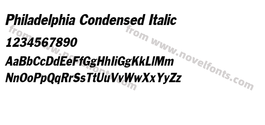 Philadelphia Condensed ItalicPreview