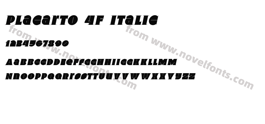 Placarto 4F ItalicPreview