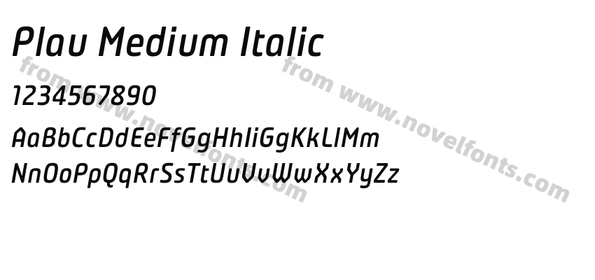 Plau Medium ItalicPreview
