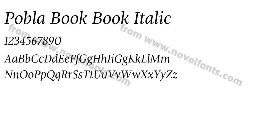 Pobla Book Book ItalicPreview