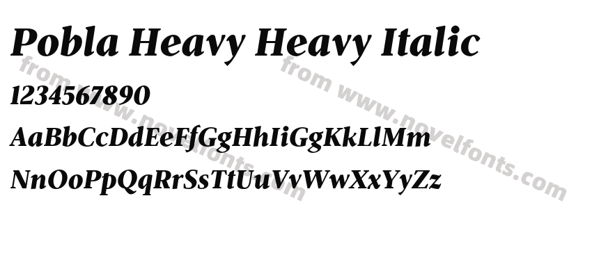 Pobla Heavy Heavy ItalicPreview