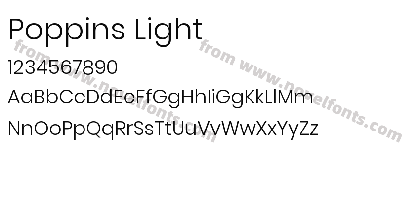 Poppins LightPreview