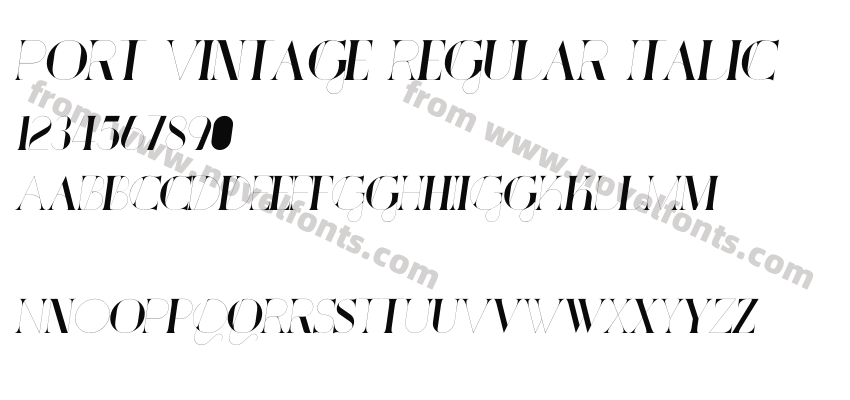 Port Vintage Regular ItalicPreview