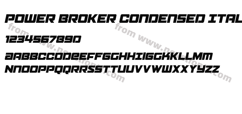 Power Broker Condensed ItalicPreview