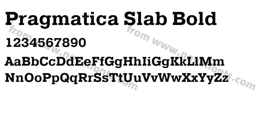 Pragmatica Slab BoldPreview