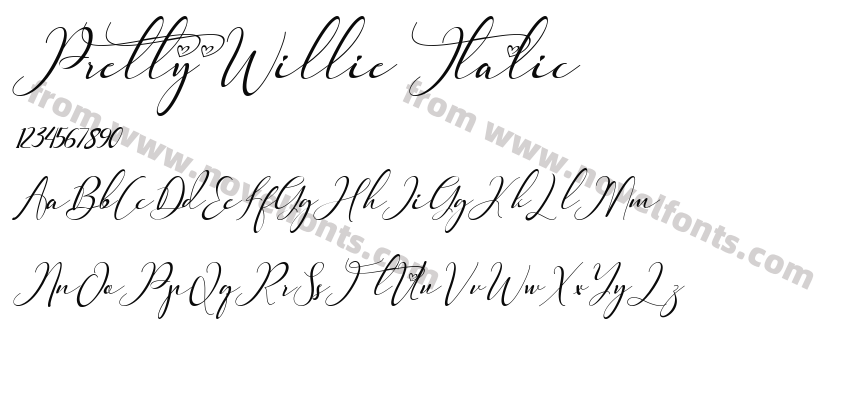 Pretty Willie ItalicPreview