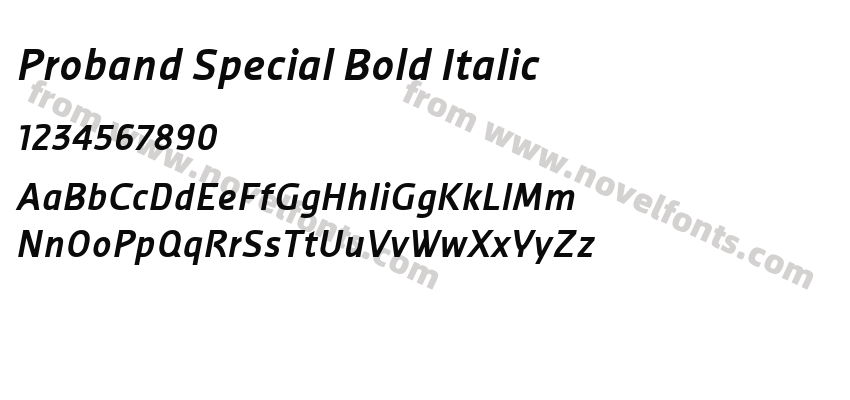 Proband Special Bold ItalicPreview